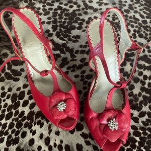 Made in Italy, red vintage shoes